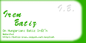 iren batiz business card